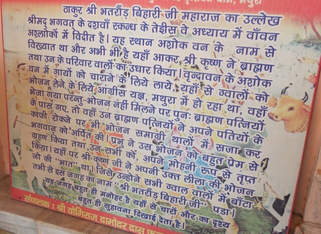 About - Sri Bhatrod Bihari Ji also known as Ashok Van (Vrindavan, Uttar Pradesh, India)