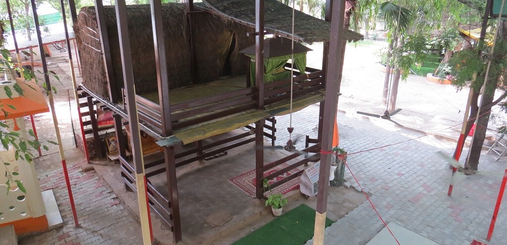 Devraha Baba's Machan (a high wood and thatch platform) near Kesi Ghat , Vrindavan, Uttar Pradesh, India