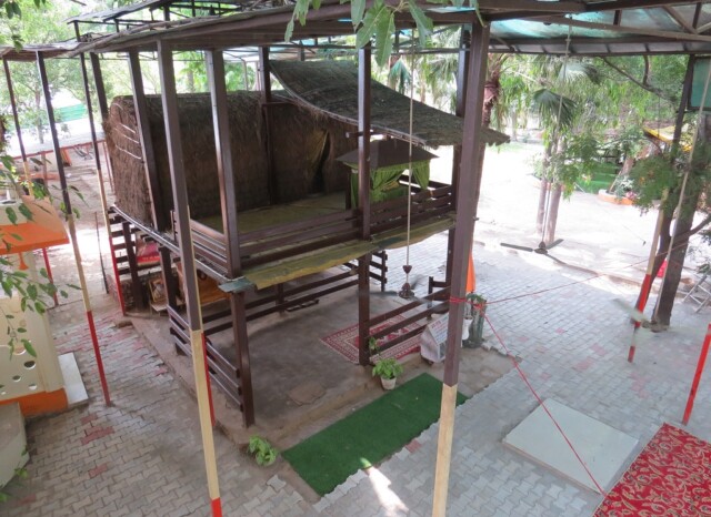 Devraha Baba's Machan (a high wood and thatch platform) near Kesi Ghat , Vrindavan, Uttar Pradesh, India