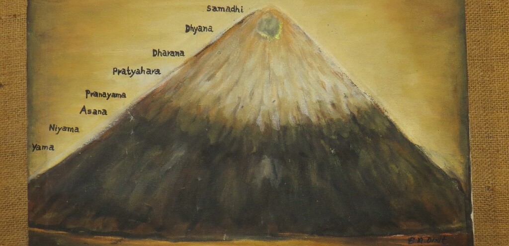 Patanjali's Eight fold Path of Yoga (Shri Yogendra Museum of Classical Yoga, Mumbai, Maharashtra, India)
