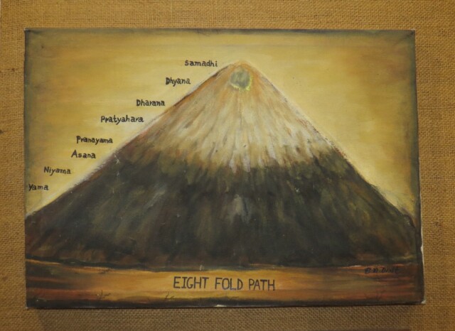 Patanjali's Eight fold Path of Yoga (Shri Yogendra Museum of Classical Yoga, Mumbai, Maharashtra, India)