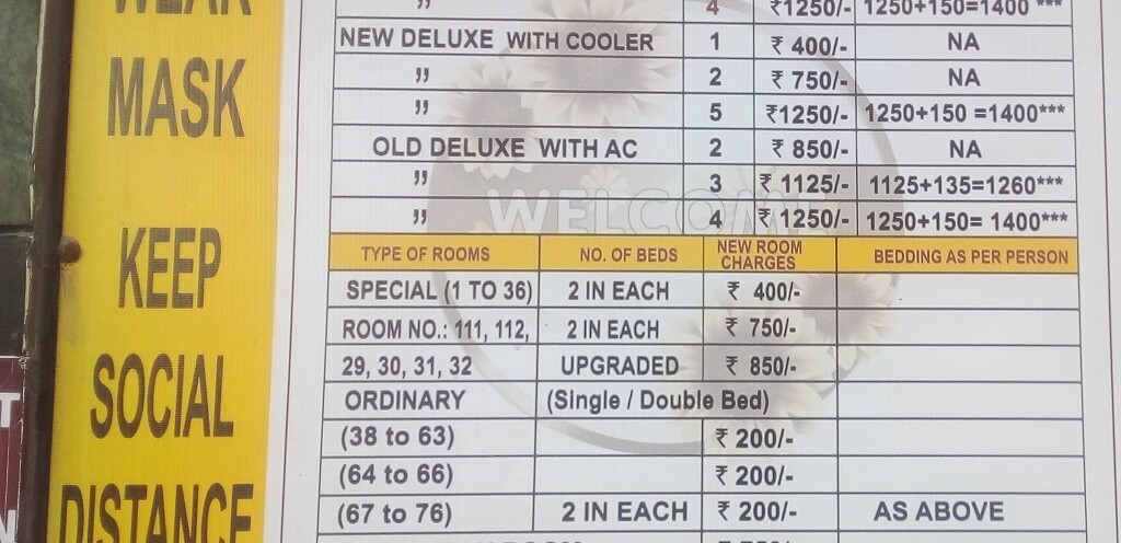 Sood Dharamshala (Chandigarh, India) Room Rates