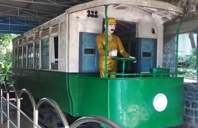 Electric Tram Car at Nehru Science Centre in Mumbai (Maharashtra, India)
