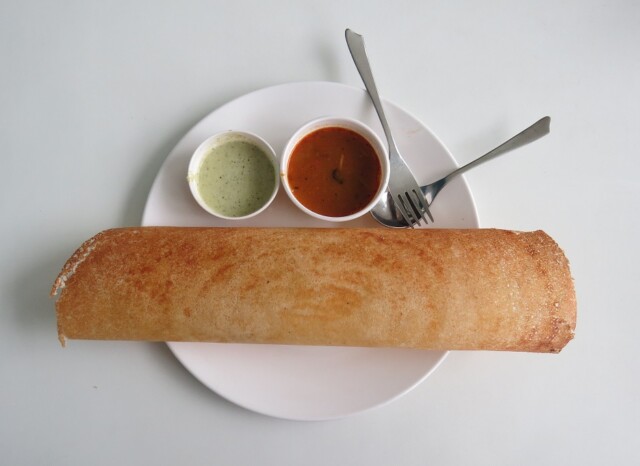 Plain Dosa for Breakfast at Twist in Flavours (Adalat Road, Aurangabad, Maharashtra, India)