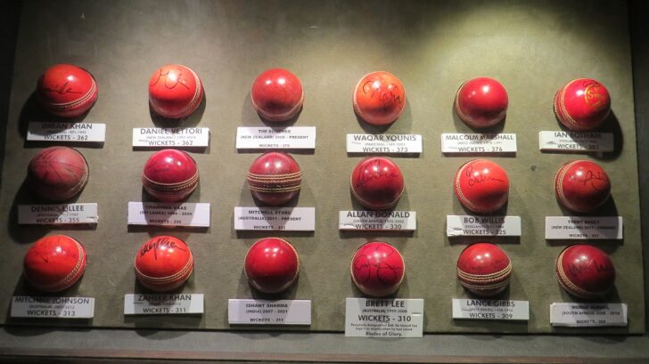 300 Test Wickets - Personally Autographed Balls (‘Blades of Glory’ Cricket Museum in Pune, Maharashtra)
