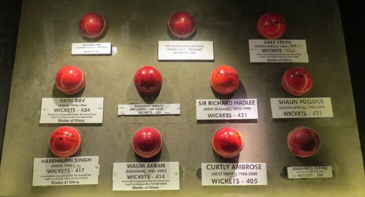 400 Test Wickets – Personally Autographed Balls (‘Blades of Glory’ Cricket Museum in Pune, Maharashtra)
