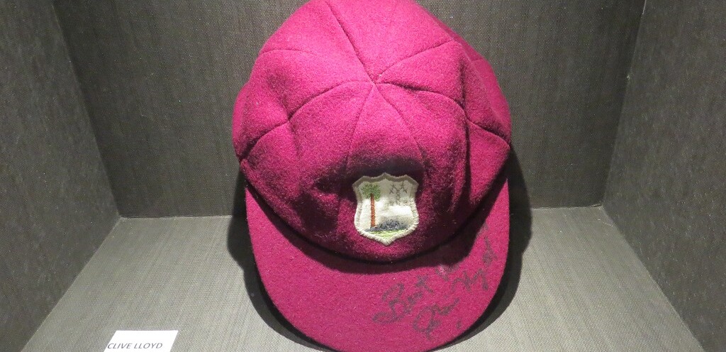Clive Lloyd's (Captain of the West Indies Cricket Team) Maroon Cap ('Blades of Glory' Cricket Museum in Pune, Maharashtra)
