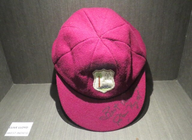 Clive Lloyd's (Captain of the West Indies Cricket Team) Maroon Cap ('Blades of Glory' Cricket Museum in Pune, Maharashtra)