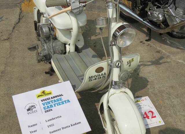 Lambretta (1955 Model) at VCCCI Annual Vintage Car Fiesta 2024, World Trade Centre, Mumbai (Maharashtra, India)