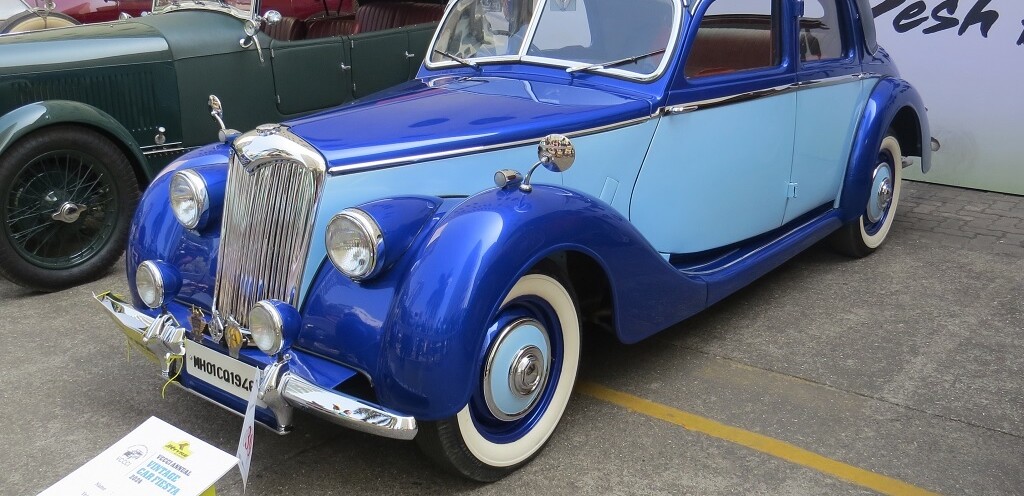 Riley (1946 Model) at VCCCI Annual Vintage Car Fiesta 2024, World Trade Centre, Mumbai (Maharashtra, India)
