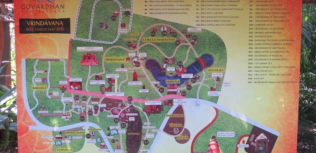 Vrindavana Forest Map (Govardhan Eco Village, Palghar, Maharashtra, India)