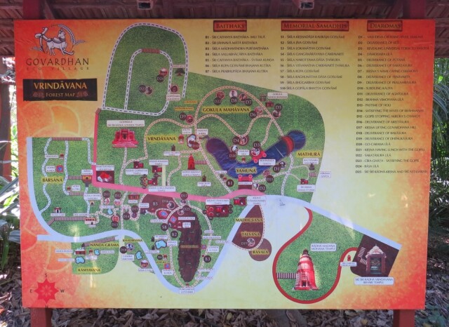 Vrindavana Forest Map (Govardhan Eco Village, Palghar, Maharashtra, India)