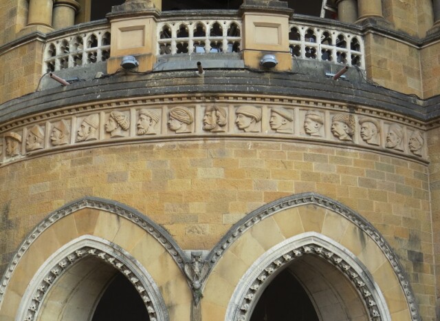 16 Busts of Different Communities that Constitute Bombay at Chhatrapati Shivaji Maharaj Terminus in Mumbai (Maharashtra, India)