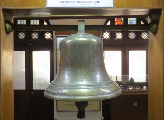 GIP Railway Station Bell, 1908 at CSMT Heritage Museum, Mumbai (Maharashtra, India)