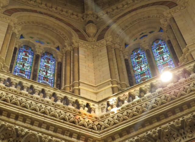 Gothic Stained Glass Windows of CSMT (formerly VT) in Mumbai (Maharashtra, India)