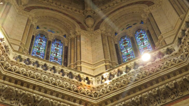 Gothic Stained Glass Windows of CSMT (formerly VT) in Mumbai (Maharashtra, India)