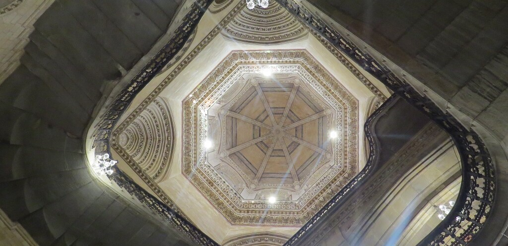 The Octagonal Central Dome of CSMT in Mumbai (Maharashtra, India)
