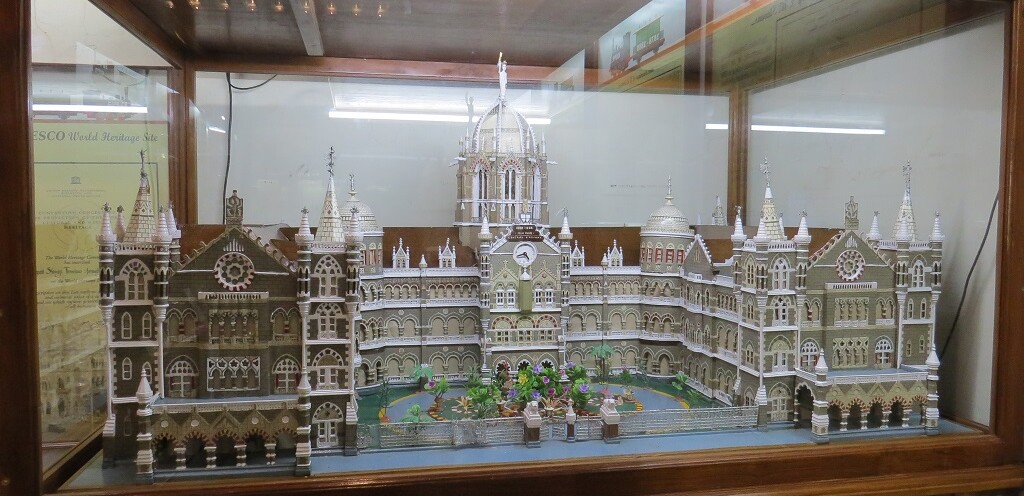 Wooden Model of Victoria Terminus Heritage Building at CSMT Heritage Museum in Mumbai (Maharashtra, India)