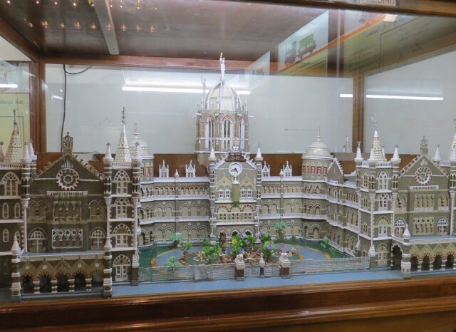 Wooden Model of Victoria Terminus Heritage Building at CSMT Heritage Museum in Mumbai (Maharashtra, India)