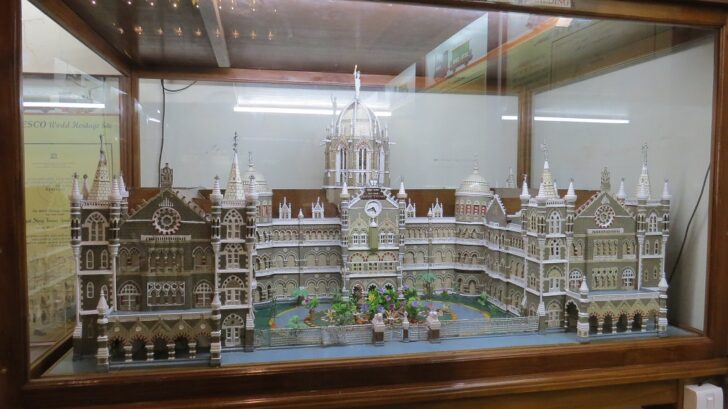 Wooden Model of Victoria Terminus Heritage Building at CSMT Heritage Museum in Mumbai (Maharashtra, India)