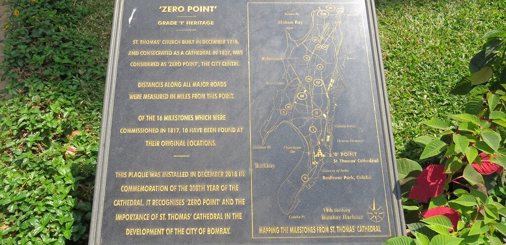 'Zero Point' at St. Thomas Cathedral, Mumbai (Maharashtra, India)
