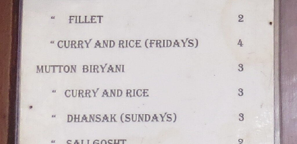 Dorabjee & Sons (since 1878) 1940 Menu with Price (Pune, Maharashtra, India)