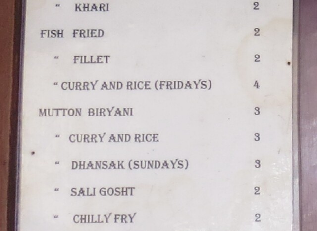 Dorabjee & Sons (since 1878) 1940 Menu with Price (Pune, Maharashtra, India)