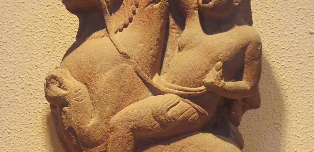 Rider on the Leograph (C.5th Century A.D.) - Government Museum, Mathura (Uttar Pradesh, India)