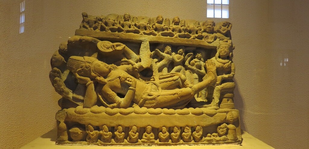 Sheshashayi Vishnu (Medieval Period), Government Museum, Mathura (Uttar Pradesh, India)