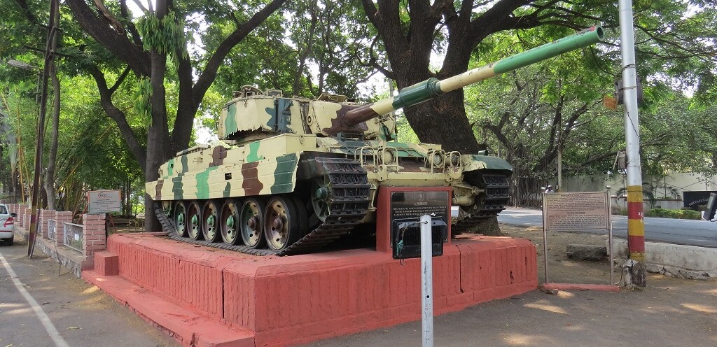 Main Battle Tank Vijayanta at the National War Memorial Southern Command in Pune (Maharashtra, India)