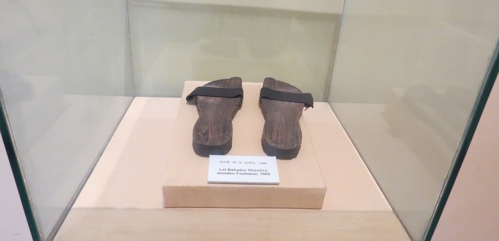 Lal Bahadur Shastri's Wooden Footwear, 1966 at Lal Bahadur Shastri Memorial, New Delhi (India)