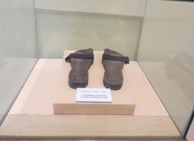 Lal Bahadur Shastri's Wooden Footwear, 1966 at Lal Bahadur Shastri Memorial, New Delhi (India)