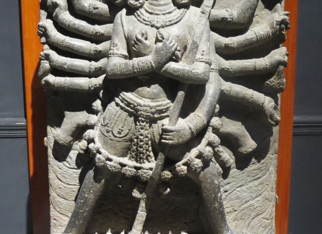 Twelve-Armed Chakrasamvara (Bhaumakara Period, 11th Century CE, Udayagiri, Odisha) at National Museum, New Delhi, India