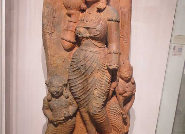Yamuna (Gupta, 5th Century A.D., Ahichchhatra, U.P.) at National Museum, New Delhi, India