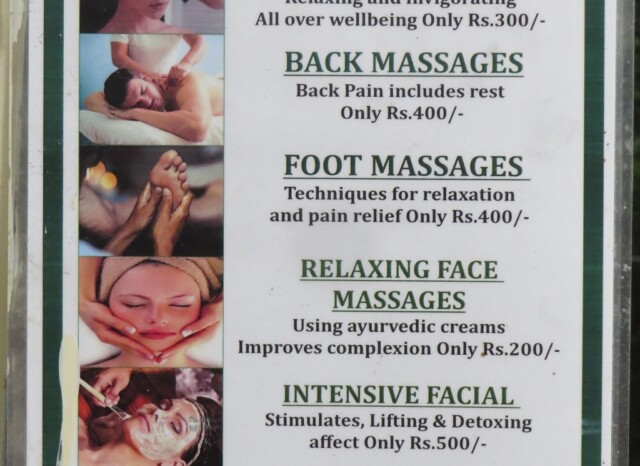 Certified Ayurvedic Massage Price List at a Salon in Rishikesh (Uttarakhand)