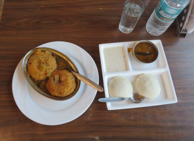 Idli-Vada-Sambar as Breakfast at Chotiwala By The Ganges (Rishikesh, Uttarakhand, India)