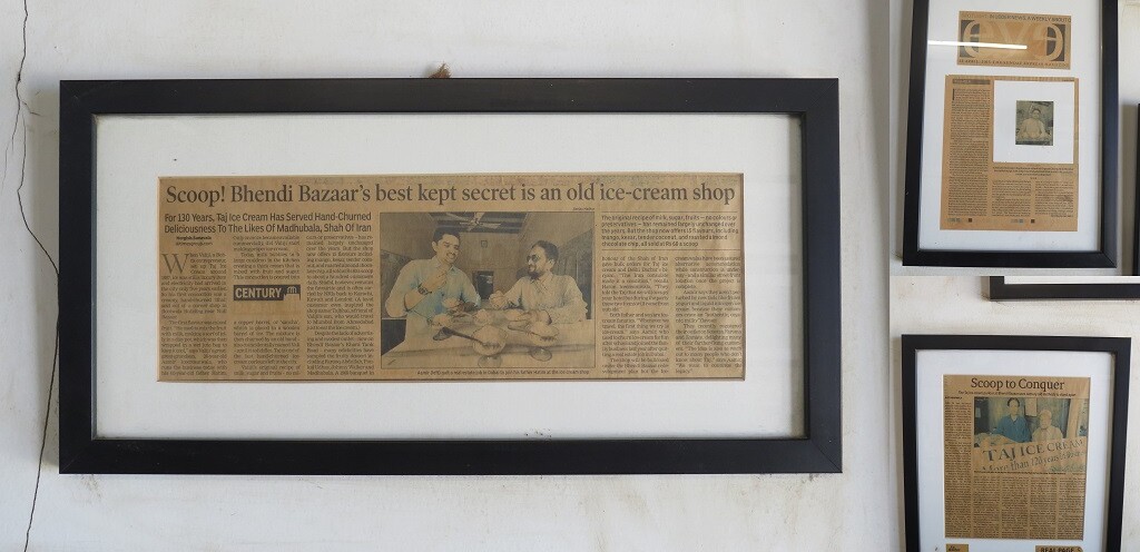 Newspaper Articles About The Oldest Ice Cream Shop in Mumbai (Maharashtra)