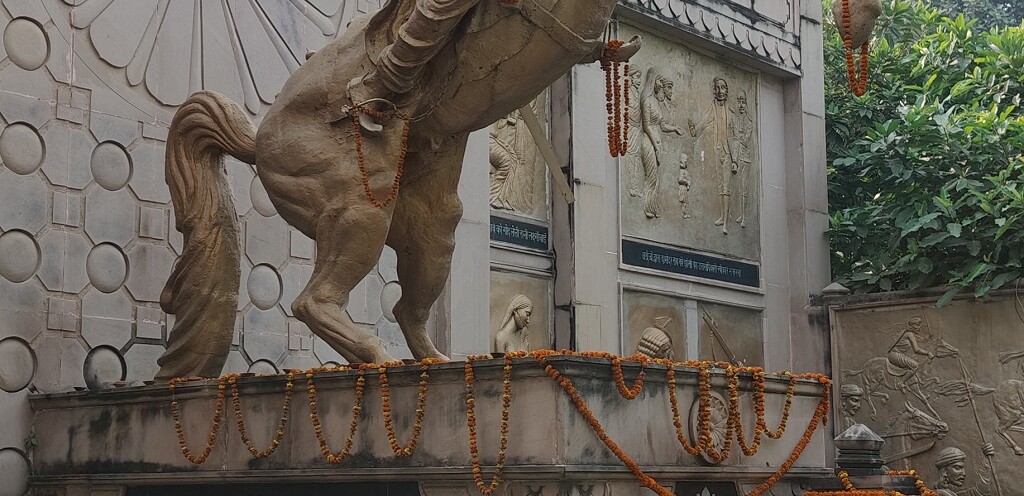 The Statue of Rani Lakshmibai at her Birthplace in Varanasi (Uttar Pradesh, India)