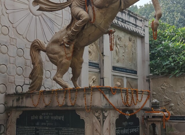 The Statue of Rani Lakshmibai at her Birthplace in Varanasi (Uttar Pradesh, India)