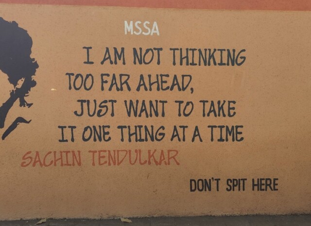 Quote by 'Master Blaster' Sachin Tendulkar (Mumbai Schools Sports Association, Fort, Mumbai, Maharashtra)