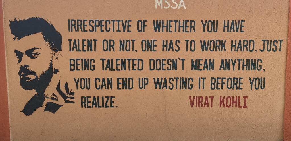 Virat Kohli's Hard Work Quote (Mumbai Schools Sports Association, Fort, Mumbai, India)