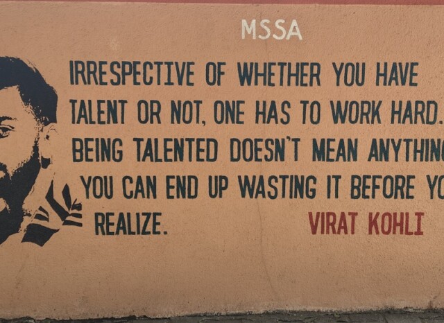Virat Kohli's Hard Work Quote (Mumbai Schools Sports Association, Fort, Mumbai, India)