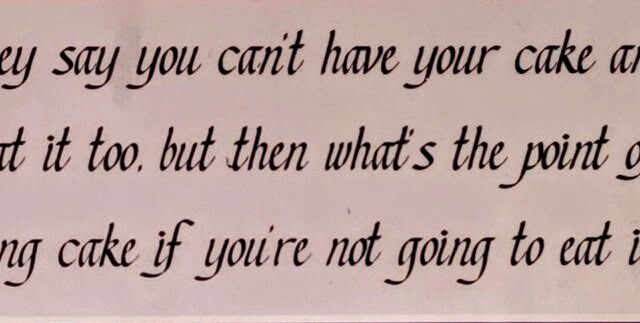 A Proverb About Cake