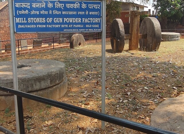 Mill Stones of Gun Powder Factory (Old Goa, India)