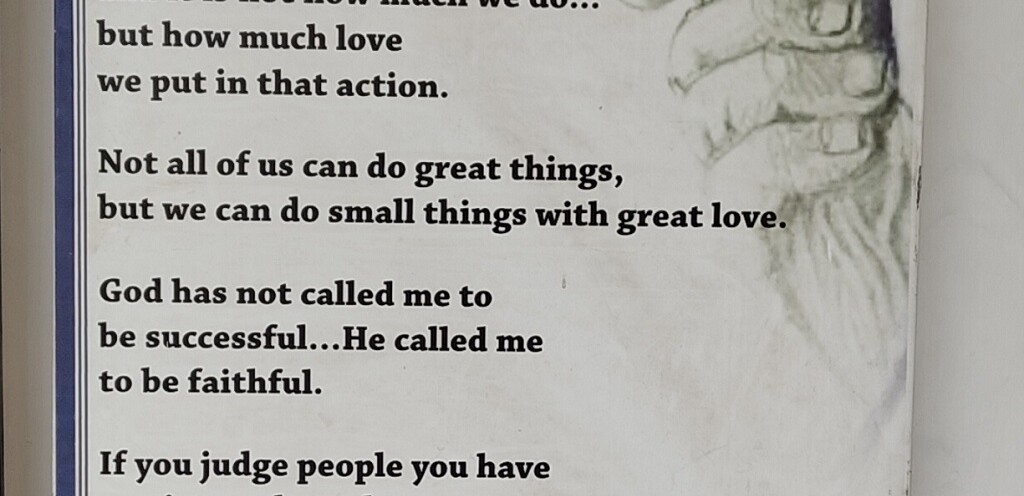 St. Mother Teresa's Quotes (Basilica of Bom Jesus, Old Goa, India)