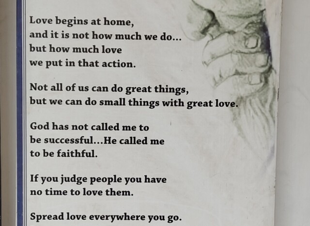 St. Mother Teresa's Quotes (Basilica of Bom Jesus, Old Goa, India)