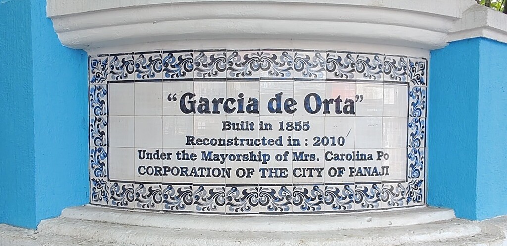Garcia de Orta - Garden in Panjim (Goa) - Built in 1855