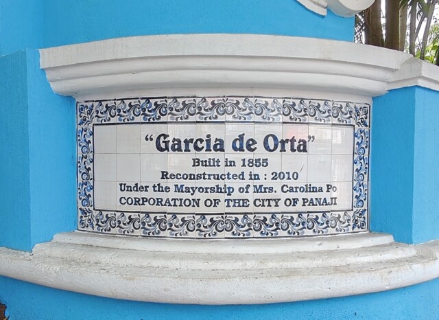 Garcia de Orta - Garden in Panjim (Goa) - Built in 1855