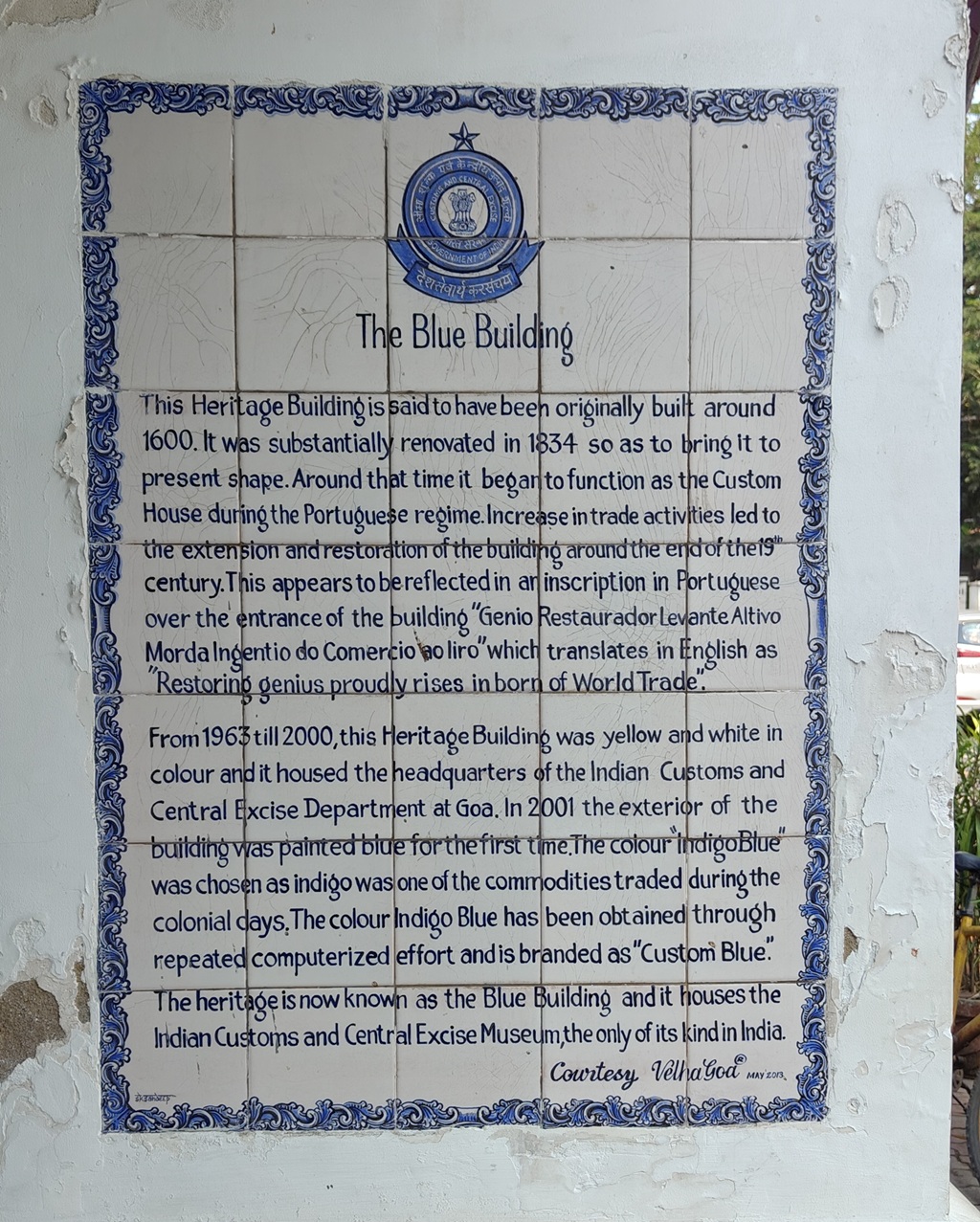History of The Blue Building, Panjim (Goa, India) - Built Around 1600