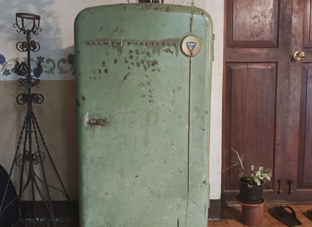 1940s Allwyn Prestcold Kerosene Fridge (made in Hyderabad) at Braganca Pereira Mansion in Chandor, Goa (India)